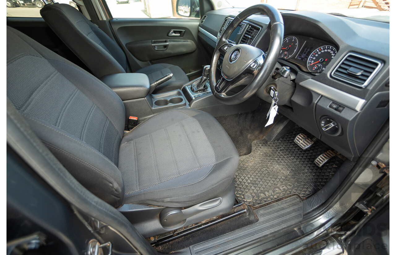 11/2017 Volkswagen Amarok V6 TDI 550 Sportline (4x4) 2H MY18 4d Dual Cab Utility Indium Grey Metallic Turbo Diesel V6 3.0L