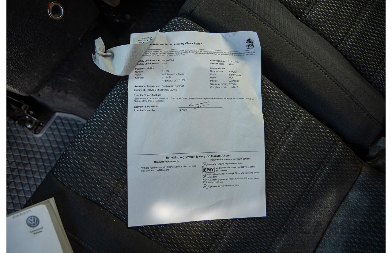 11/2017 Volkswagen Amarok V6 TDI 550 Sportline (4x4) 2H MY18 4d Dual Cab Utility Indium Grey Metallic Turbo Diesel V6 3.0L