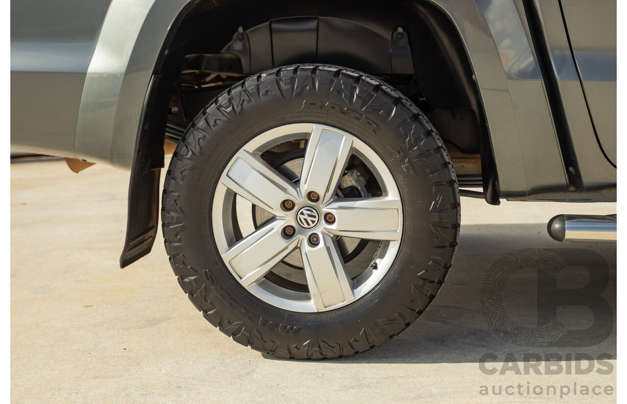 11/2017 Volkswagen Amarok V6 TDI 550 Sportline (4x4) 2H MY18 4d Dual Cab Utility Indium Grey Metallic Turbo Diesel V6 3.0L