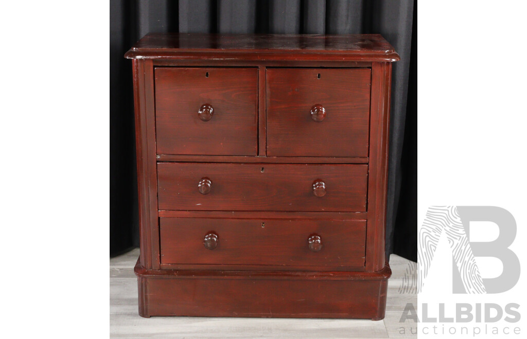 Victorian Mahogany Four Drawer Chest