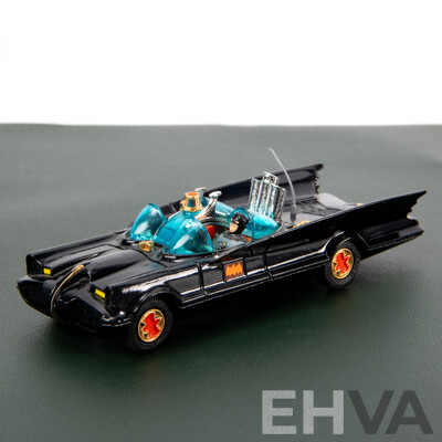 Vintage Corgi Diecast Batmobile with Batman and Robin