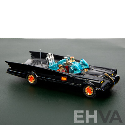 Vintage Corgi Diecast Batmobile with Batman and Robin