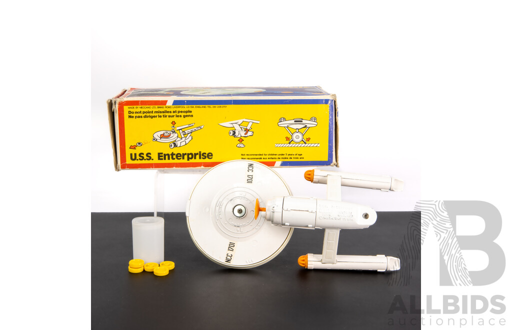 Vintage Dinky Toys Diecast Star Trek U.S.S Enterprise with Original Box