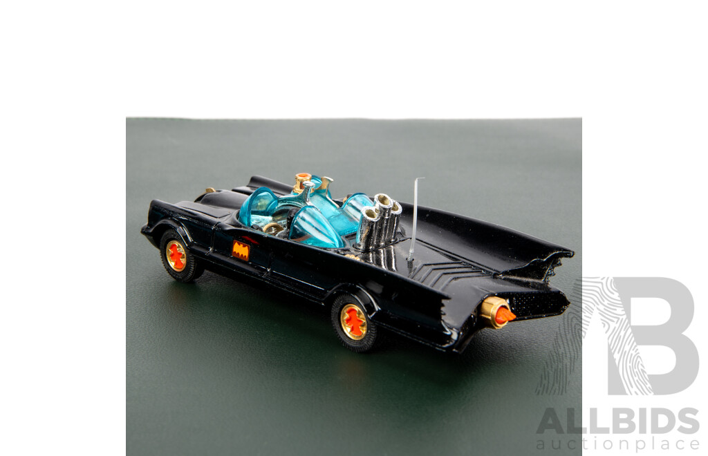 Vintage 1966 Corgi Toys No. 267 Die-Cast Batmobile with Batman and Robin