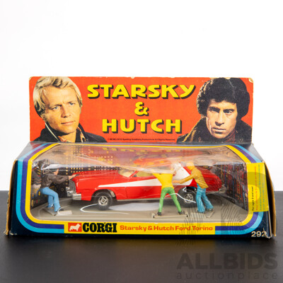 Vintage Corgi Toys No. 292 Die-Cast Ford Torino, Starsky and Hutch Set in Original Box