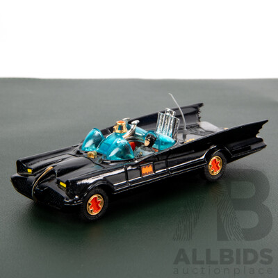 Vintage 1966 Corgi Toys No. 267 Die-Cast Batmobile with Batman and Robin