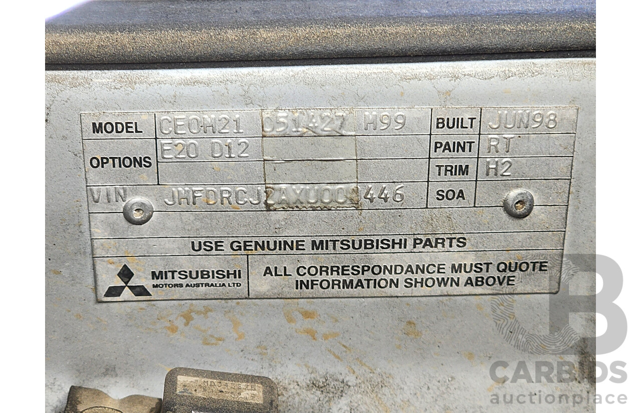 9/1998 Mitsubishi Lancer GLi CE 2d Coupe Silver 1.5L