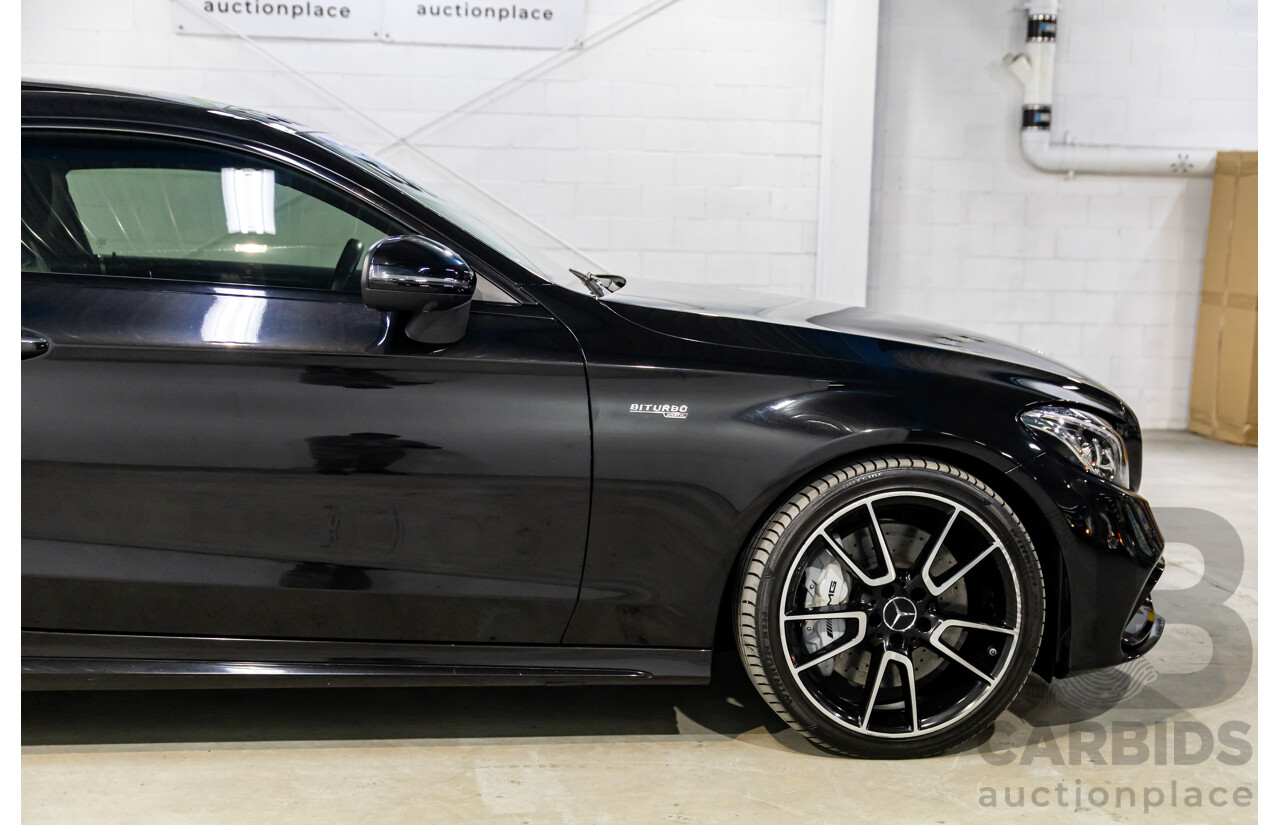 07/2017 Mercedes-Benz C43 AMG (AWD) 205 MY17.5 2d Coupe Obsidian Black Metallic Turbo V6 3.0L