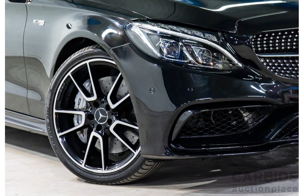 07/2017 Mercedes-Benz C43 AMG (AWD) 205 MY17.5 2d Coupe Obsidian Black Metallic Turbo V6 3.0L