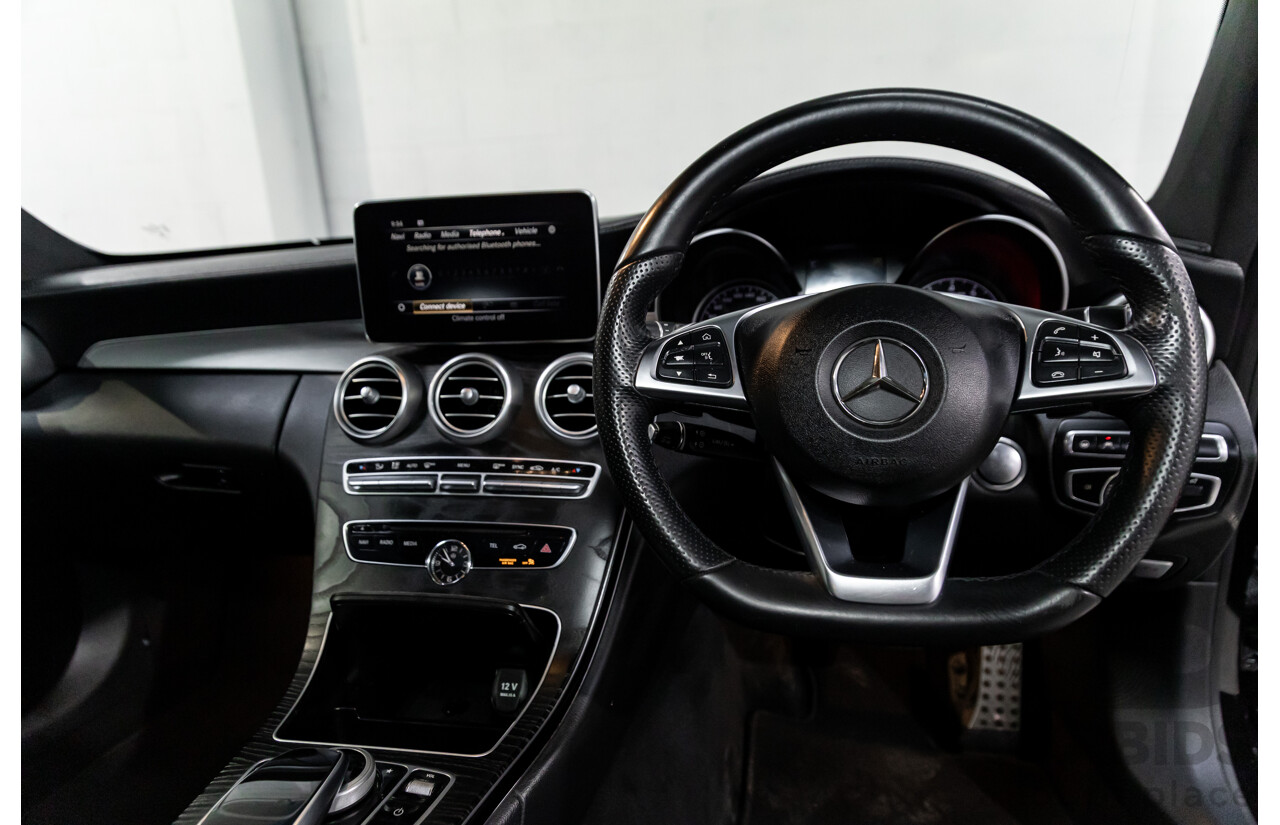07/2017 Mercedes-Benz C43 AMG (AWD) 205 MY17.5 2d Coupe Obsidian Black Metallic Turbo V6 3.0L