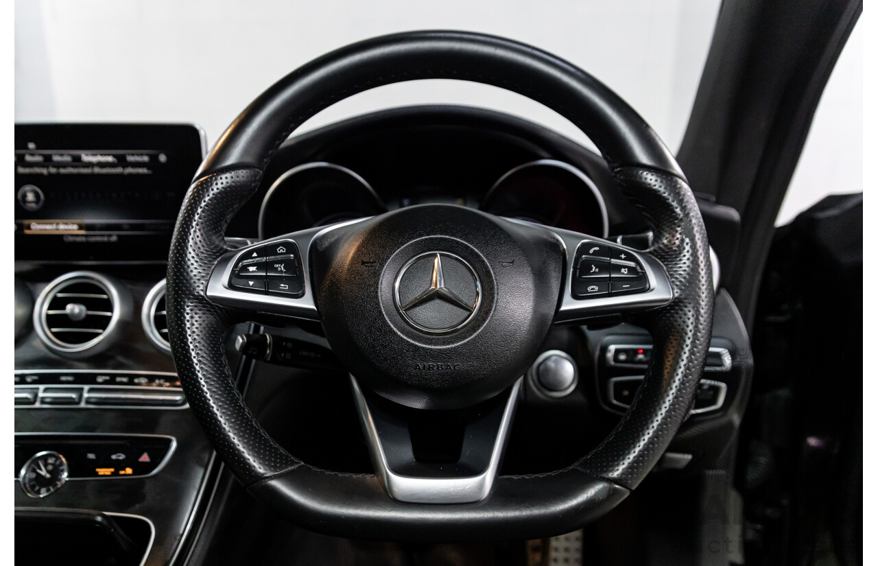 07/2017 Mercedes-Benz C43 AMG (AWD) 205 MY17.5 2d Coupe Obsidian Black Metallic Turbo V6 3.0L