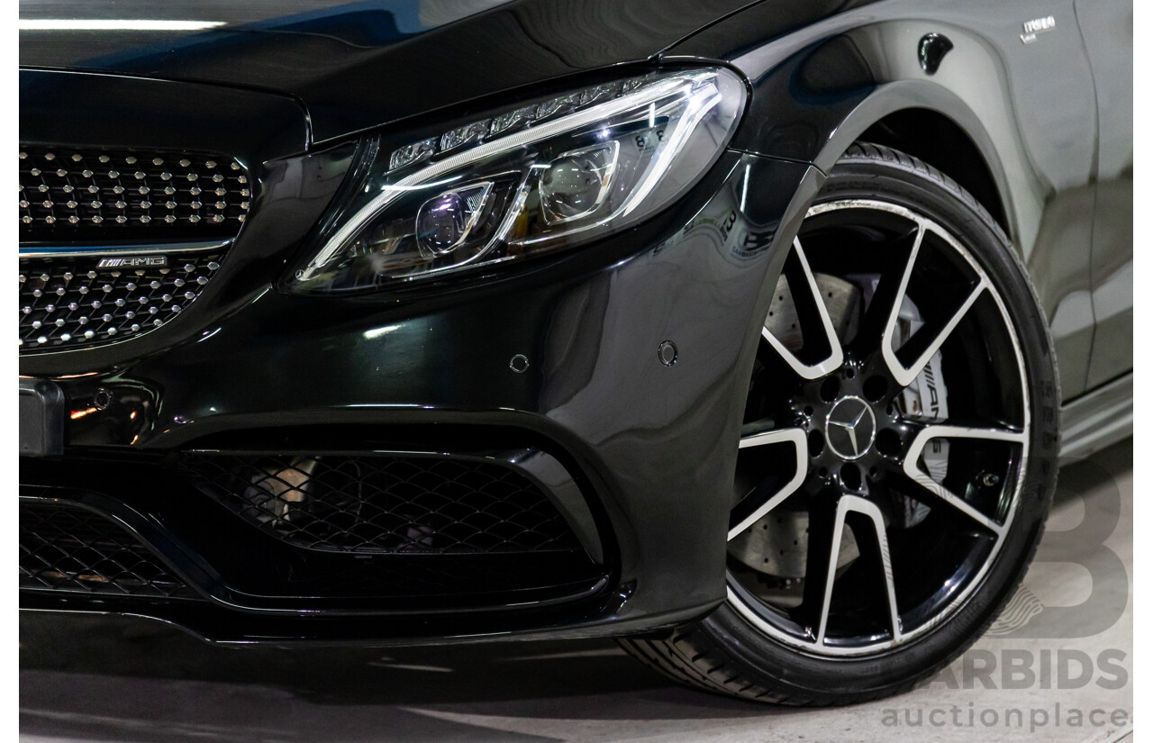 07/2017 Mercedes-Benz C43 AMG (AWD) 205 MY17.5 2d Coupe Obsidian Black Metallic Turbo V6 3.0L