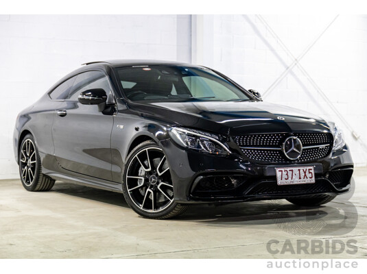 07/2017 Mercedes-Benz C43 AMG (AWD) 205 MY17.5 2d Coupe Obsidian Black Metallic Turbo V6 3.0L