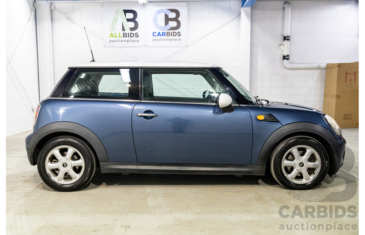 9/2009 Mini Cooper D R56 2d Hatchback Horizon Blue Metallic/Pepper White Roof Turbo Diesel 1.6L