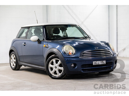 9/2009 Mini Cooper D R56 2d Hatchback Horizon Blue Metallic/Pepper White Roof Turbo Diesel 1.6L