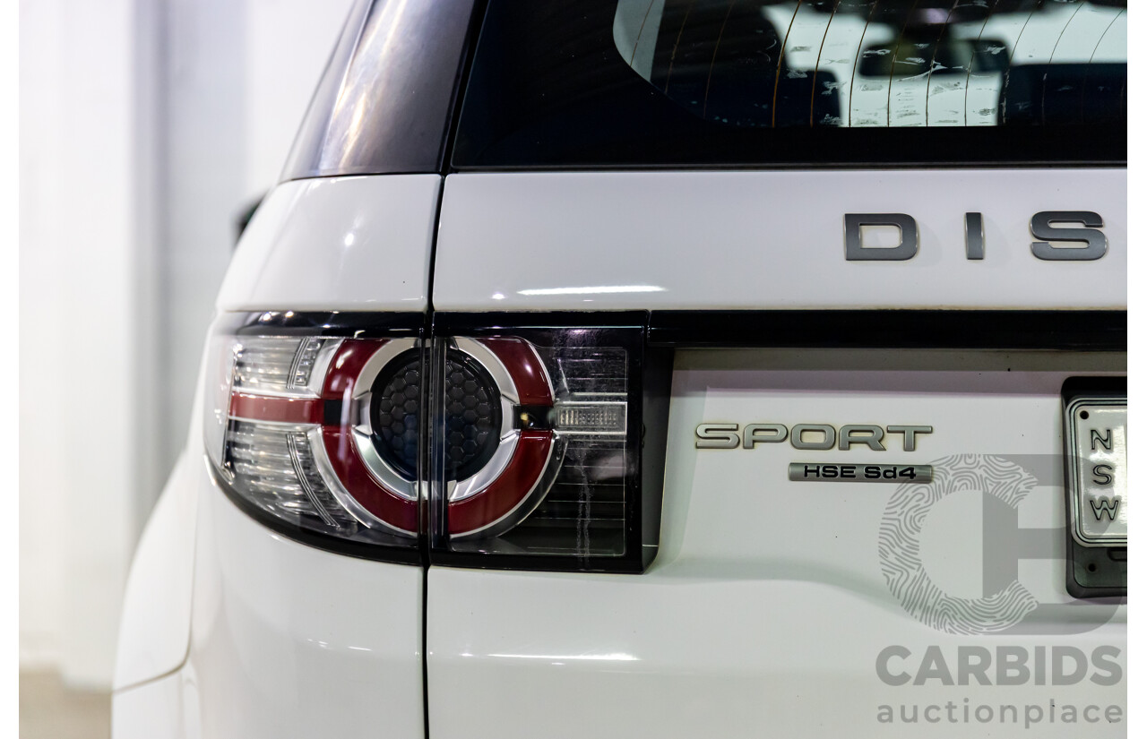 02/2018 Land Rover Discovery Sport SD4 HSE (177kW AWD) 5 Seat L550 MY18 4d Wagon Fuji White/ Santorini Black Roof Turbo Diesel 2.0L