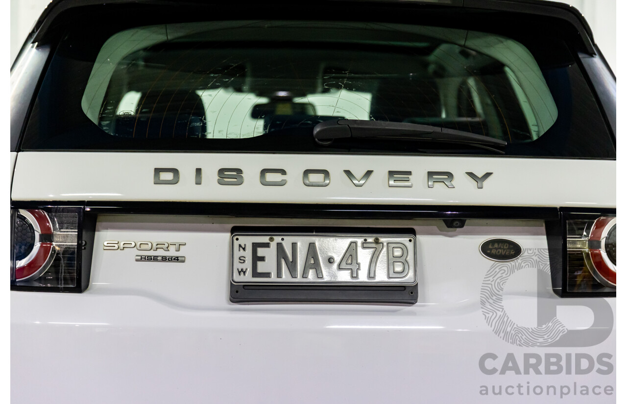 02/2018 Land Rover Discovery Sport SD4 HSE (177kW AWD) 5 Seat L550 MY18 4d Wagon Fuji White/ Santorini Black Roof Turbo Diesel 2.0L