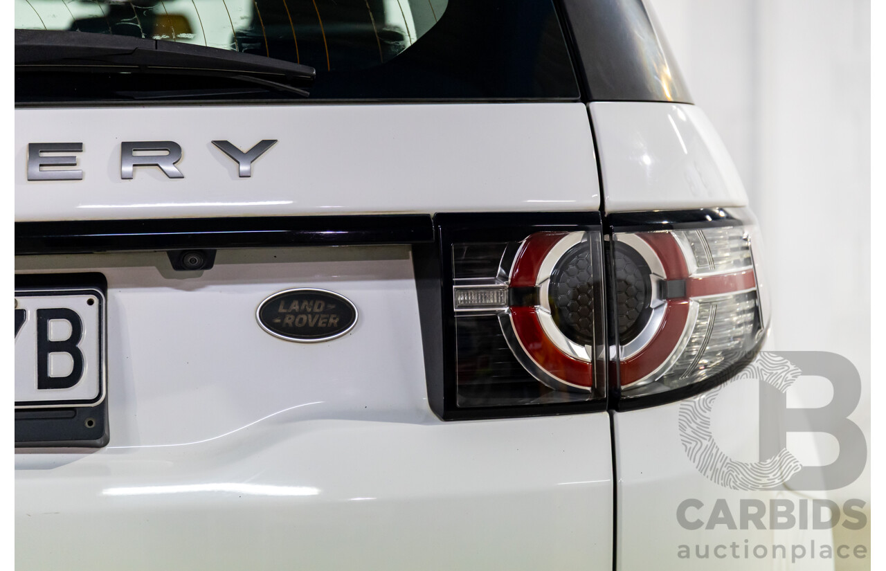 02/2018 Land Rover Discovery Sport SD4 HSE (177kW AWD) 5 Seat L550 MY18 4d Wagon Fuji White/ Santorini Black Roof Turbo Diesel 2.0L