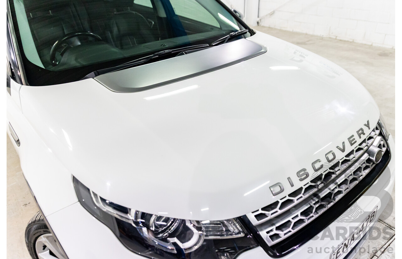 02/2018 Land Rover Discovery Sport SD4 HSE (177kW AWD) 5 Seat L550 MY18 4d Wagon Fuji White/ Santorini Black Roof Turbo Diesel 2.0L