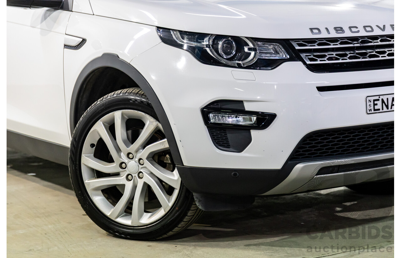 02/2018 Land Rover Discovery Sport SD4 HSE (177kW AWD) 5 Seat L550 MY18 4d Wagon Fuji White/ Santorini Black Roof Turbo Diesel 2.0L