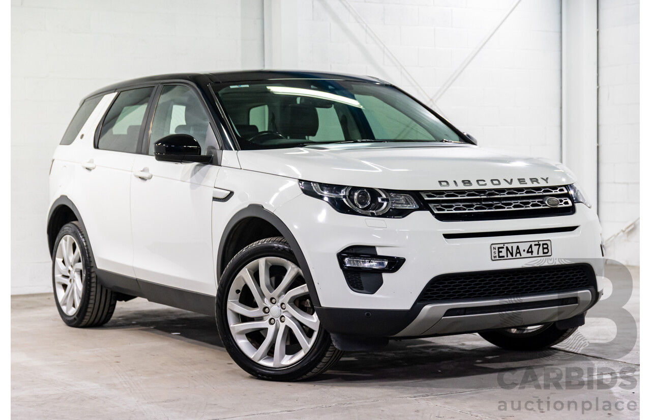 02/2018 Land Rover Discovery Sport SD4 HSE (177kW AWD) 5 Seat L550 MY18 4d Wagon Fuji White/ Santorini Black Roof Turbo Diesel 2.0L