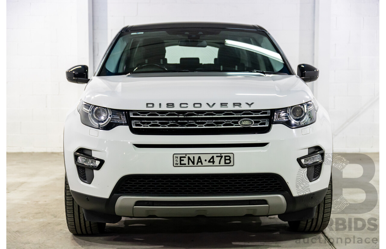 02/2018 Land Rover Discovery Sport SD4 HSE (177kW AWD) 5 Seat L550 MY18 4d Wagon Fuji White/ Santorini Black Roof Turbo Diesel 2.0L