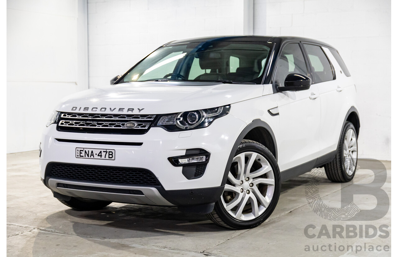 02/2018 Land Rover Discovery Sport SD4 HSE (177kW AWD) 5 Seat L550 MY18 4d Wagon Fuji White/ Santorini Black Roof Turbo Diesel 2.0L