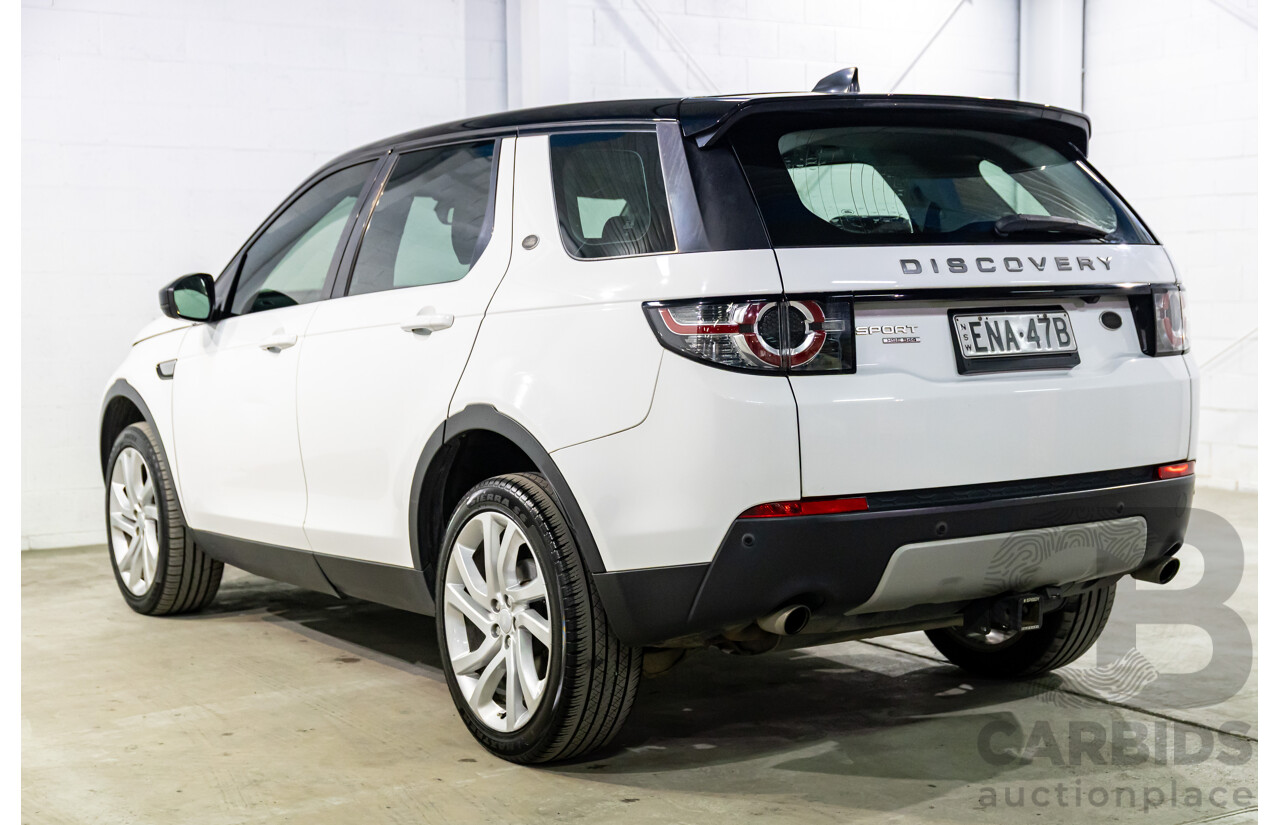 02/2018 Land Rover Discovery Sport SD4 HSE (177kW AWD) 5 Seat L550 MY18 4d Wagon Fuji White/ Santorini Black Roof Turbo Diesel 2.0L