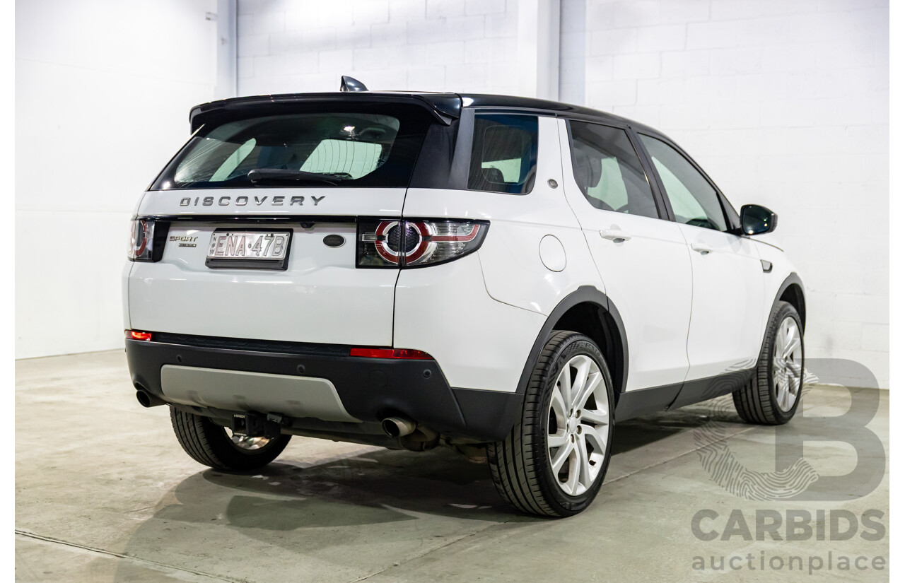 02/2018 Land Rover Discovery Sport SD4 HSE (177kW AWD) 5 Seat L550 MY18 4d Wagon Fuji White/ Santorini Black Roof Turbo Diesel 2.0L