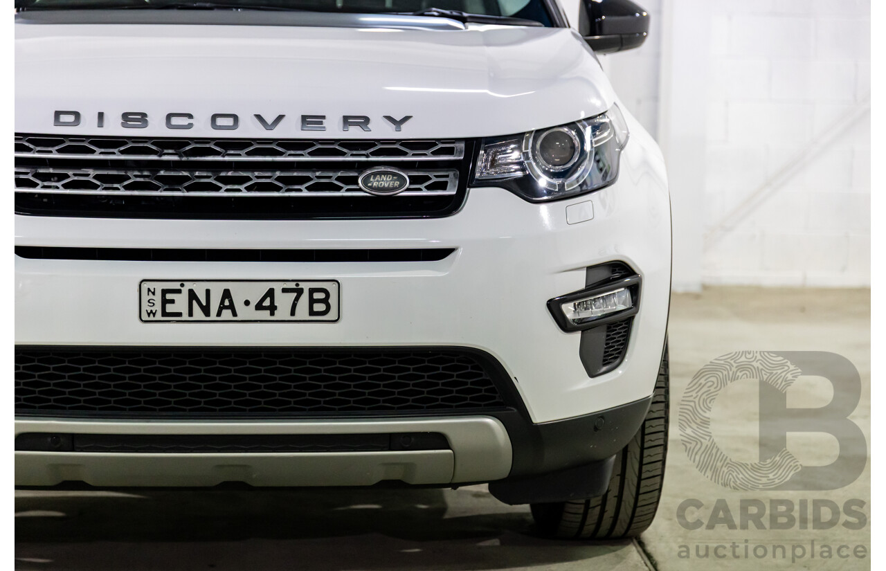 02/2018 Land Rover Discovery Sport SD4 HSE (177kW AWD) 5 Seat L550 MY18 4d Wagon Fuji White/ Santorini Black Roof Turbo Diesel 2.0L