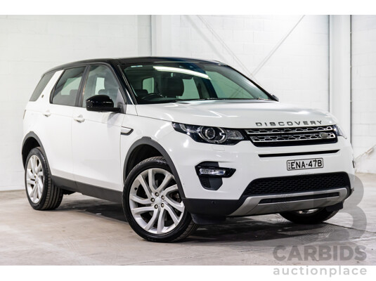 02/2018 Land Rover Discovery Sport SD4 HSE (177kW AWD) 5 Seat L550 MY18 4d Wagon Fuji White/ Santorini Black Roof Turbo Diesel 2.0L