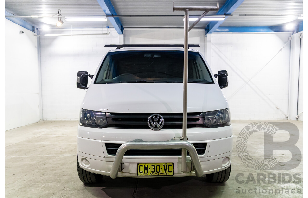 1/2014 Volkswagen Transporter TDI 400 LWB T5 MY14 Dual C/Chas Candy White Turbo Diesel 2.0L