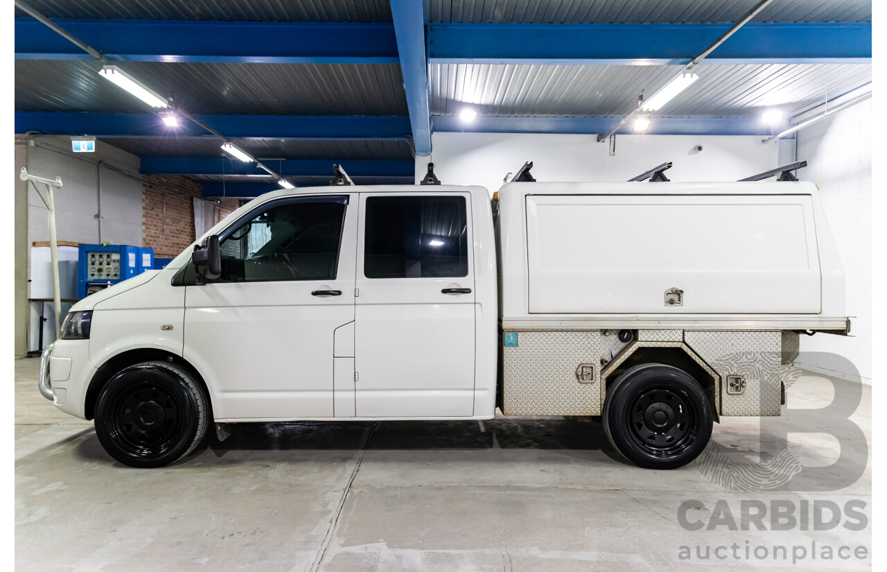 1/2014 Volkswagen Transporter TDI 400 LWB T5 MY14 Dual C/Chas Candy White Turbo Diesel 2.0L