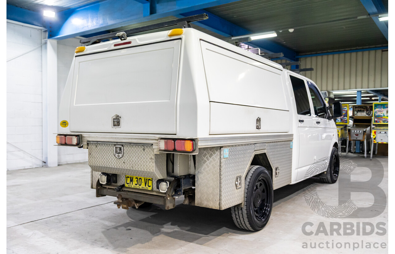 1/2014 Volkswagen Transporter TDI 400 LWB T5 MY14 Dual C/Chas Candy White Turbo Diesel 2.0L