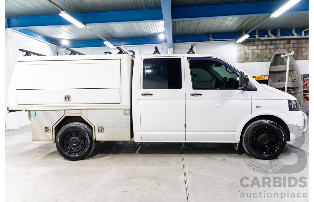 1/2014 Volkswagen Transporter TDI 400 LWB T5 MY14 Dual C/Chas Candy White Turbo Diesel 2.0L