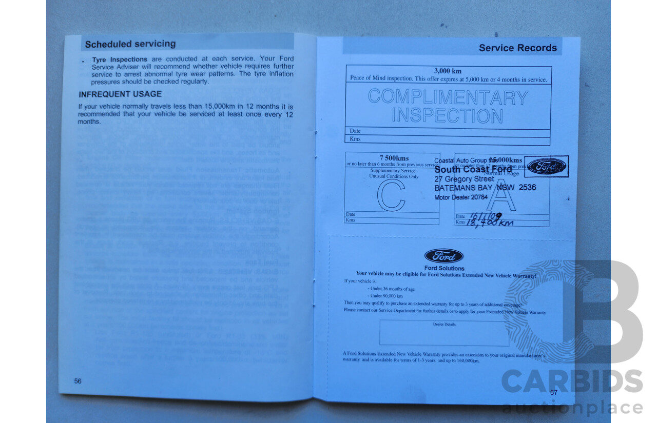 6/2008 Ford Falcon FG G6 4d Sedan Blue 4.0L