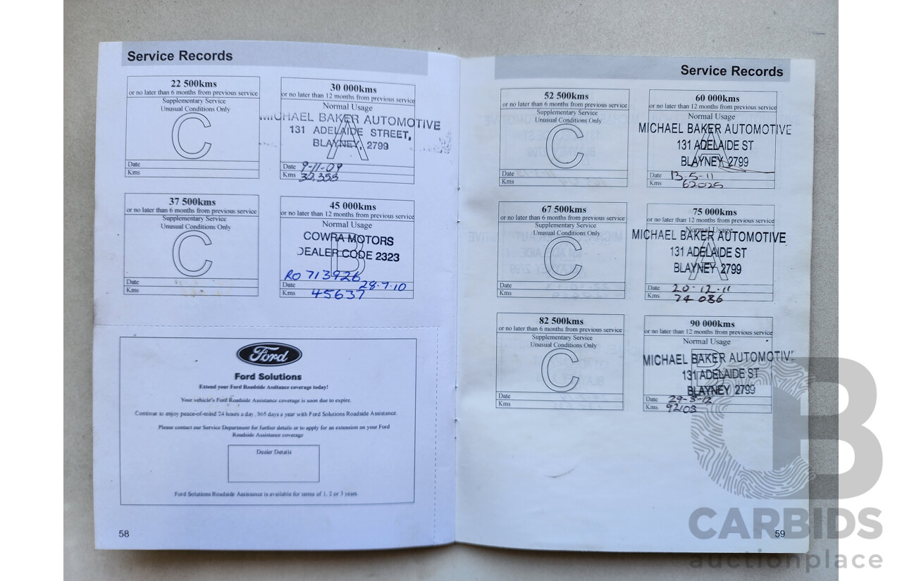 6/2008 Ford Falcon FG G6 4d Sedan Blue 4.0L