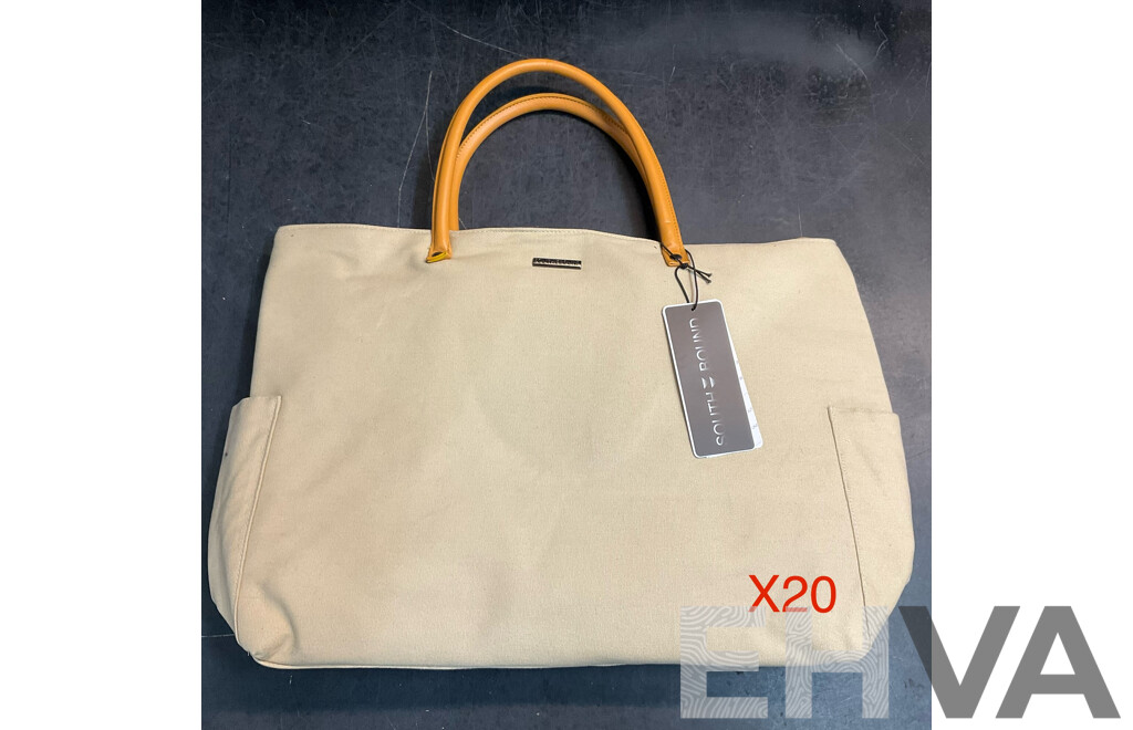 SOUTH BOUND Sunsets Beach Shopper Bag - SB5501 Taupe - Lot of 20 - Estimated Total RRP $798.00