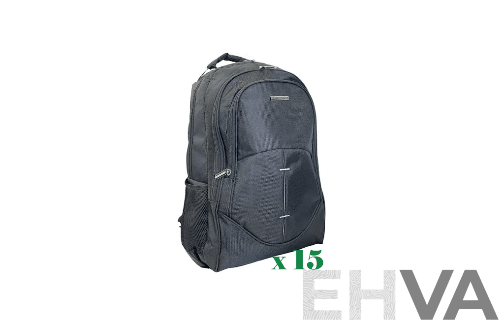 SOUTHBOUND Executive Laptop Backpack - SB-6601 Black - Lot of 15 - Estimated Total RRP $975.00