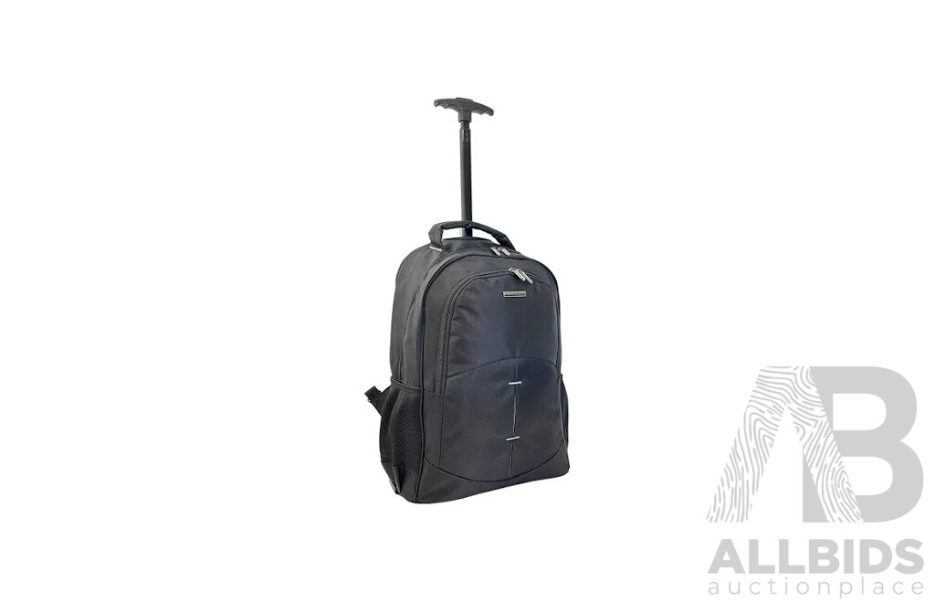 SOUTHBOUND Executive Wheeled Backpack - SB6801 Black - Lot of 6 - Estimated Total RRP $715.00
