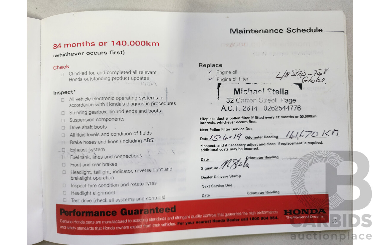 6/2011 Honda CRV (4x4) MY10 4d Wagon Black 2.4L