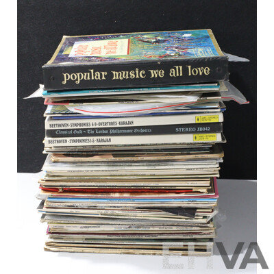 Large Collection Vintage Vinyl LPs of Mixed Styles and Genres