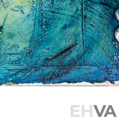 Maynard Waters, (20th Century, Australian, 1936-), Neutropia, Original Mid Century Mixed Media Oil and Plaster, 91 X 42 Cm (frame)