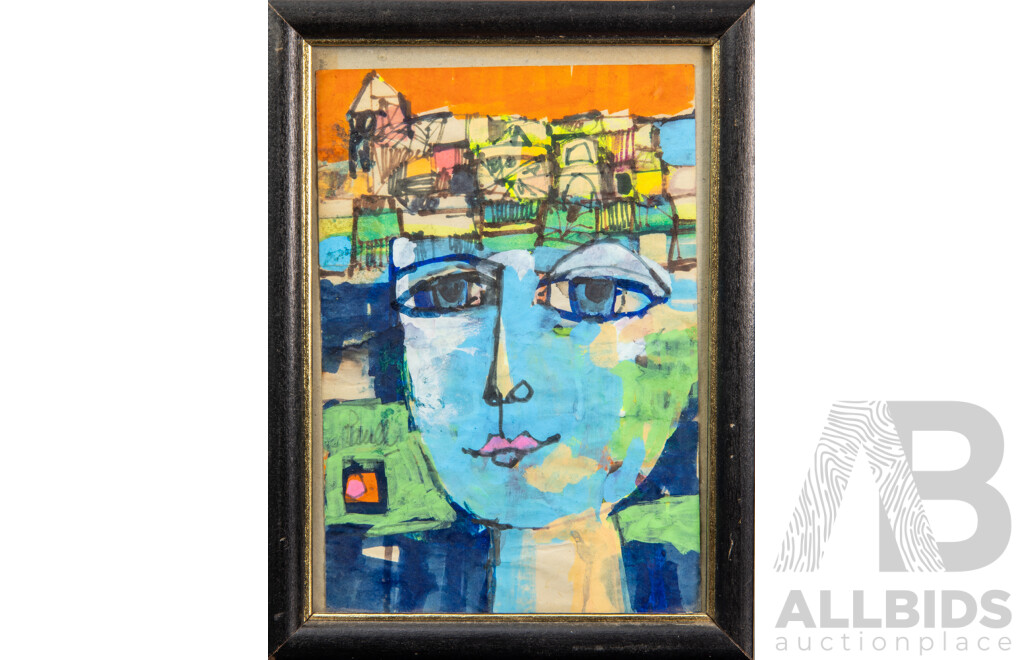 John Paul, (20th Century), Picasso Revisted, Original Mid-Century Ink & Pen on Paper, 20 x 15 cm (frame)