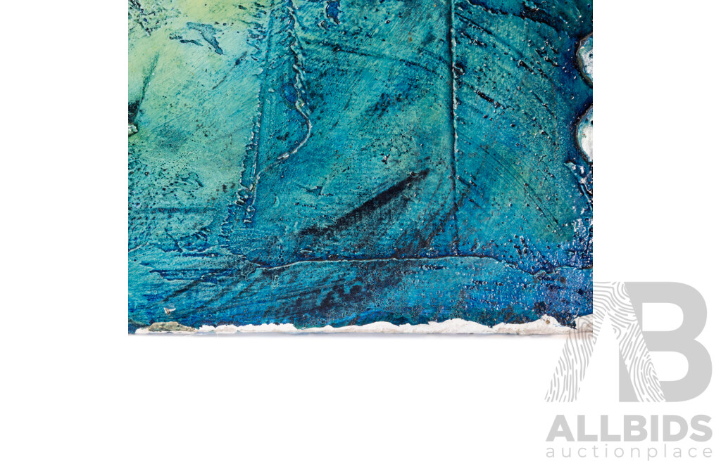 Maynard Waters, (20th Century, Australian, 1936-), Neutropia, Original Mid Century Mixed Media Oil and Plaster, 91 X 42 Cm (frame)