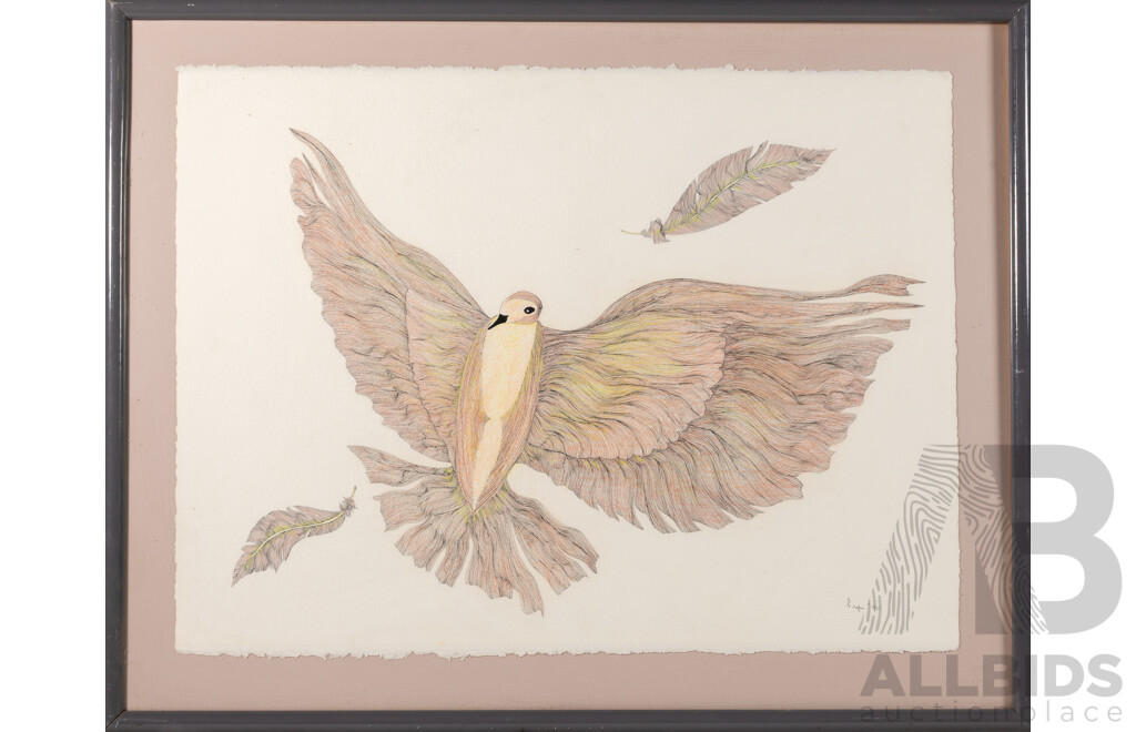 Frape (?), (20th Century, Working c1990s), Peace Dove, Original Hand Coloured Lithograph on Card, 73 x 92 cm (frame)