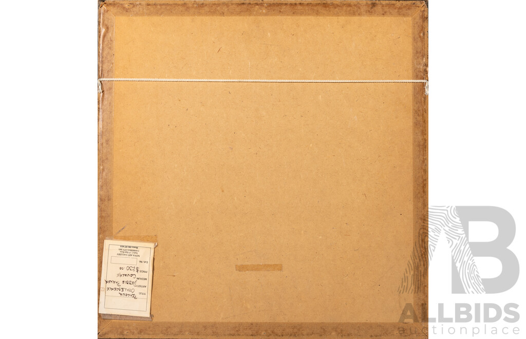 Debbie Parker (20th Century, Australian), Peacock Opalescence I2, Original Gouache, 49 x 48 cm (frame)