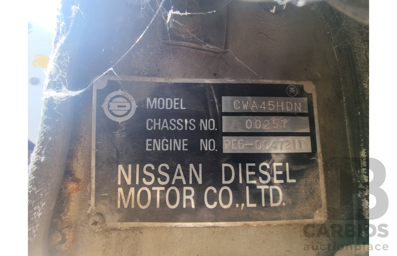 1980 Circa, UD CWA45HDN, 6 Cylinder Nissan Diesel Co, Mud Cart