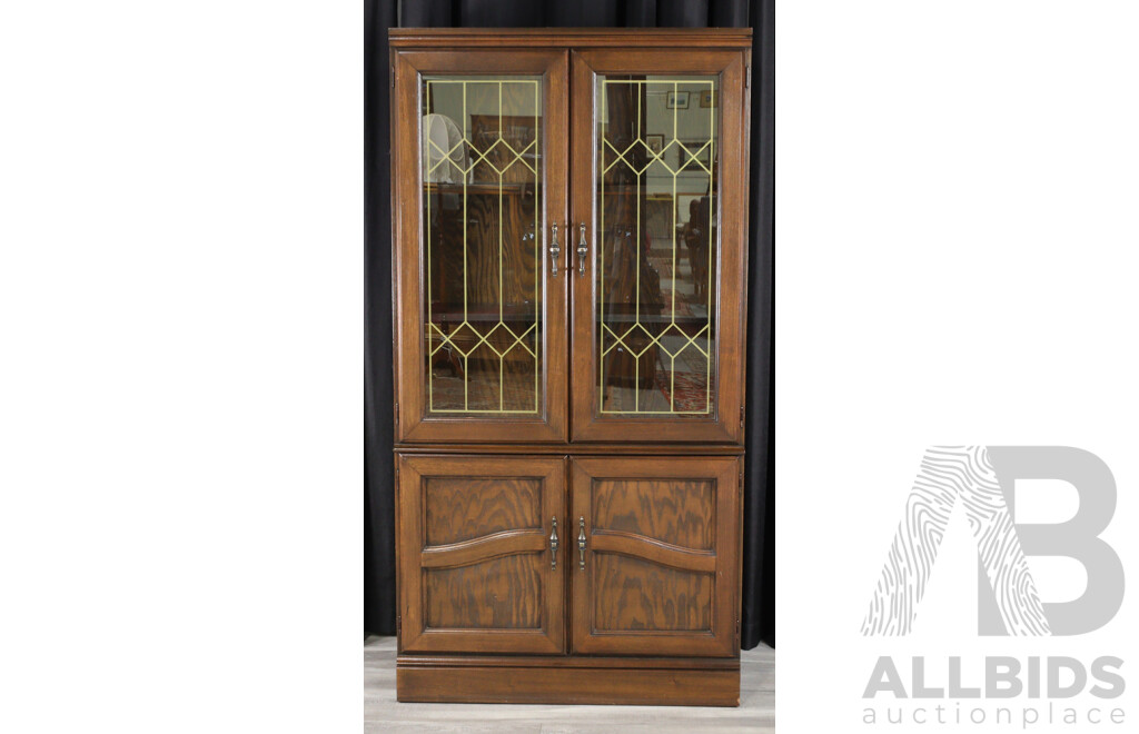 Tudor Style Four Door Cabinet