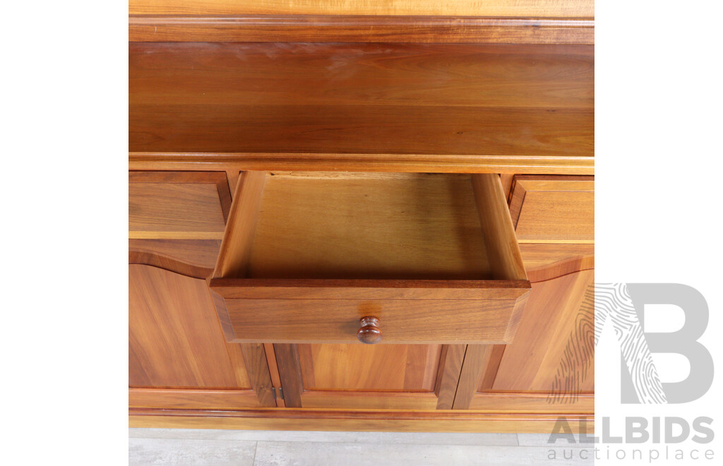Large Modern Tasmanian Blackwood Buffet and Hutch by Lifestyle Furniture